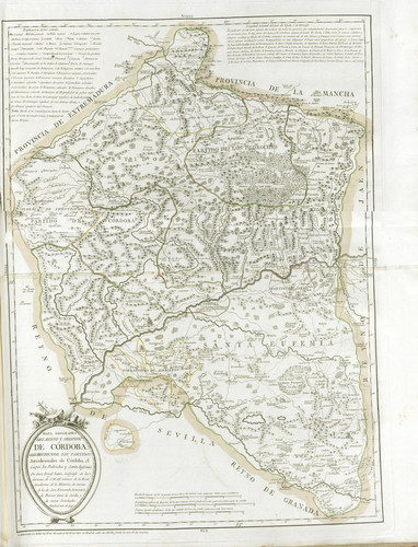 Mapa geográfico del Reyno y Obispado de Córdoba : comprehende los partidos jurisdicionales de Córdoba, El Carpio, los Pedroches y Santa Eufemia