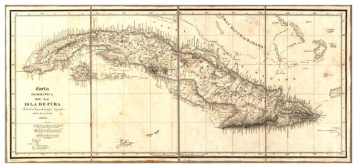 Carta Geogrº. Topográfica de la Isla de Cuba