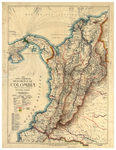 Mapa comercial de la república de Colombia