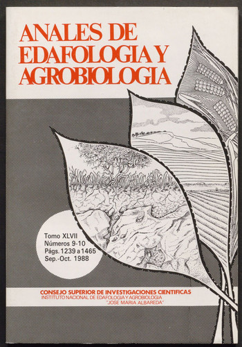 Anales de edafología y agrobiología. Año 1988, Núm. 9-10
