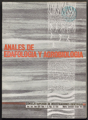 Anales de edafología y agrobiología. Año 1976, Núm. 9-10