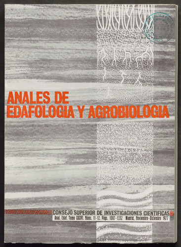 Anales de edafología y agrobiología. 1977, Vol. 36, Núm. 11-12