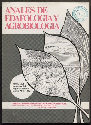 Anales de edafología y agrobiología. 1982, Vol. 41, Núm. 03-04
