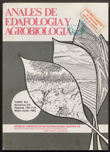 Anales de edafología y agrobiología. 1982, Vol. 41, Núm. 05-06