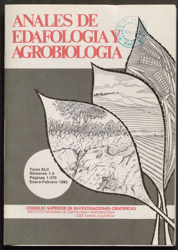 Anales de edafología y agrobiología. Año 1983, Núm. 1-2