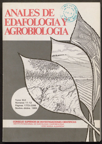 Anales de edafología y agrobiología. 1983, Vol. 42, Núm. 11-12