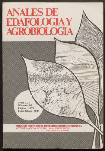 Anales de edafología y agrobiología. Año 1984, Núm. 1-2