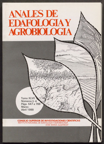 Anales de edafología y agrobiología. Año 1988, Núm. 3-4
