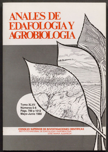 Anales de edafología y agrobiología. Año 1988, Núm. 5-6