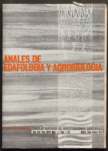 Anales de edafología y agrobiología. 1978, Vol. 37, Núm. 01-02