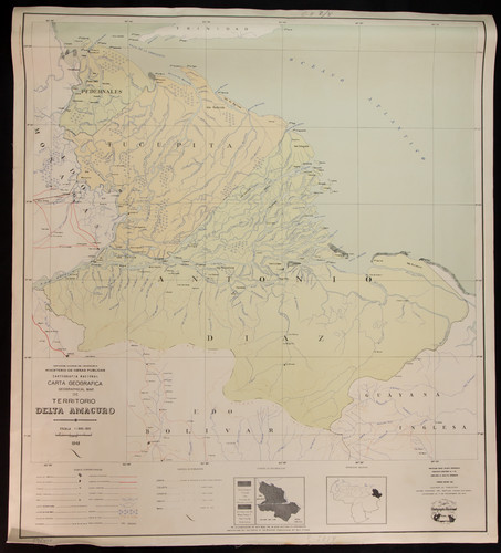 Carta geográfica (geographical Map) del Estado Carabobo