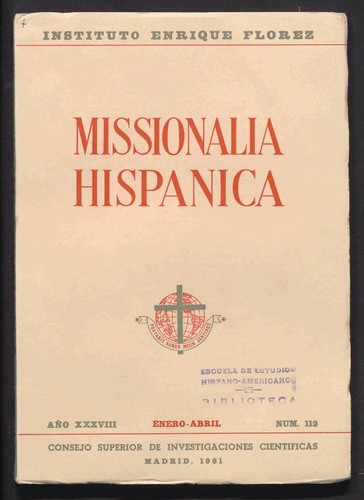 Missionalia hispánica. 1981, Vol. 112