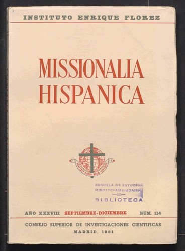 Missionalia hispánica. 1981, Vol. 114