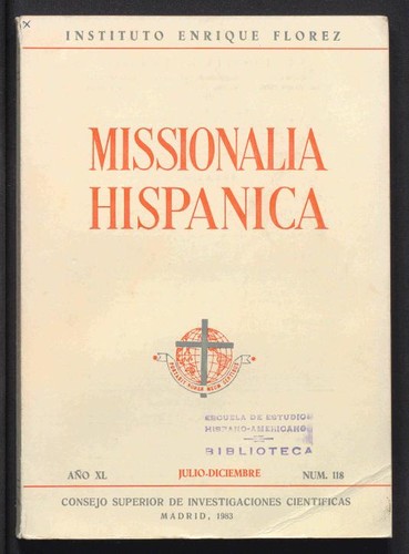 Missionalia hispánica. 1983, Vol. 118