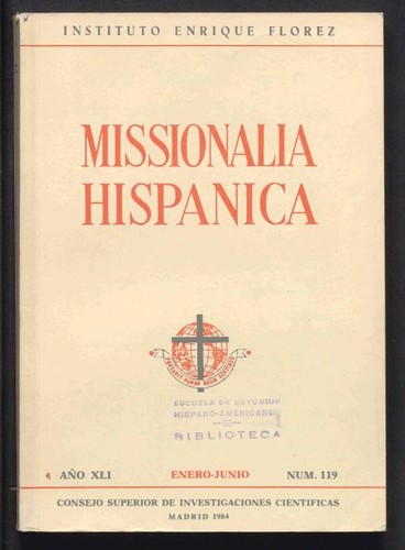 Missionalia hispánica. 1984, Vol. 119