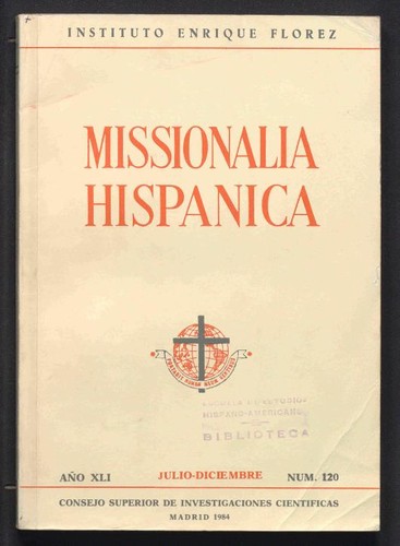 Missionalia hispánica. 1984, Vol. 120